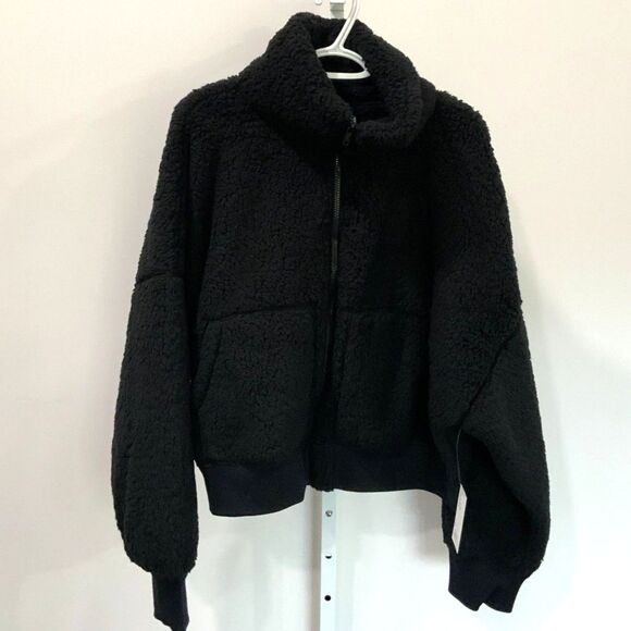 NWT!! Teddy Bear Zip Up Coat in Black XXL - Picture 7 of 9